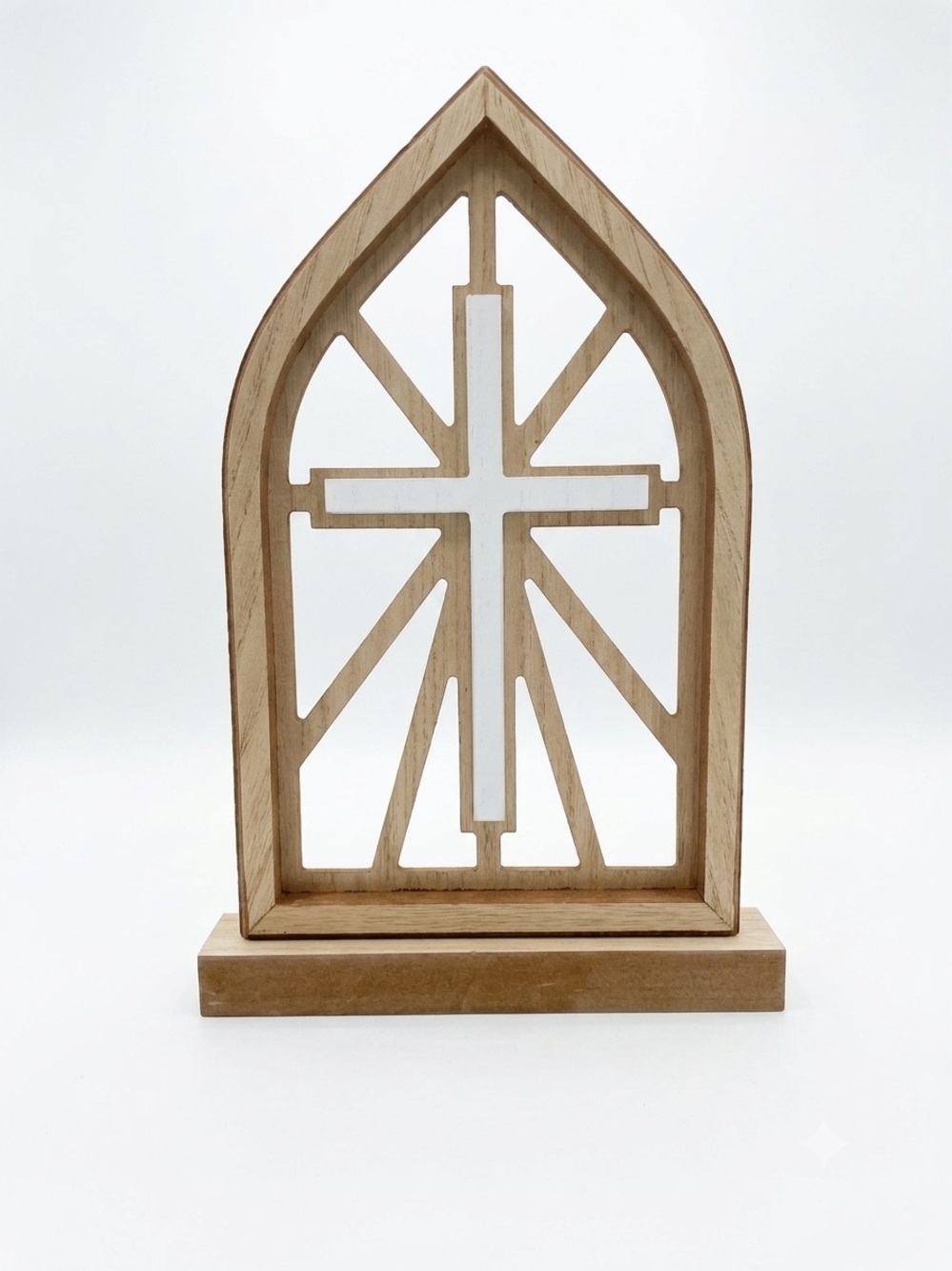 Distressed Farmhouse Table Top Cross Plaque